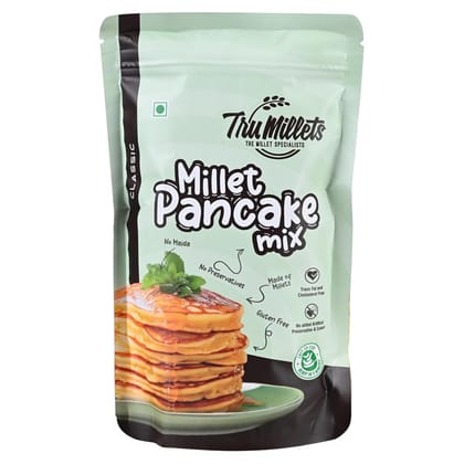 Trumillets Classic Millet Pancake | Instant Breakfast Mix | 100% Vegetarian Eggless Healthy Breakfast for Kids & Adults | No Added Maida | No Refined Sugar |Gluten Free (Each 150 Gm Pack of 2) Trumillets Classic Millet Pancake | Instant Breakfast Mix | 100% Vegetarian Eggless Healthy Breakfast for Kids & Adults | No Added Maida | No Refined Sugar |Gluten Free (Each 150 Gm Pack of 2)