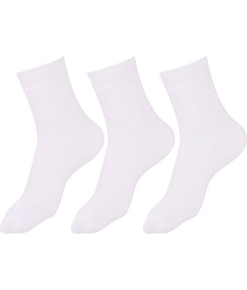 Dollar - White Cotton Boy's School Socks ( Pack of 3 )