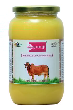 Gamiji A2 Desi Gir Cow Ghee | Pure Desi Bilona Ghee | Traditionally Hand Churned | 1 Litre