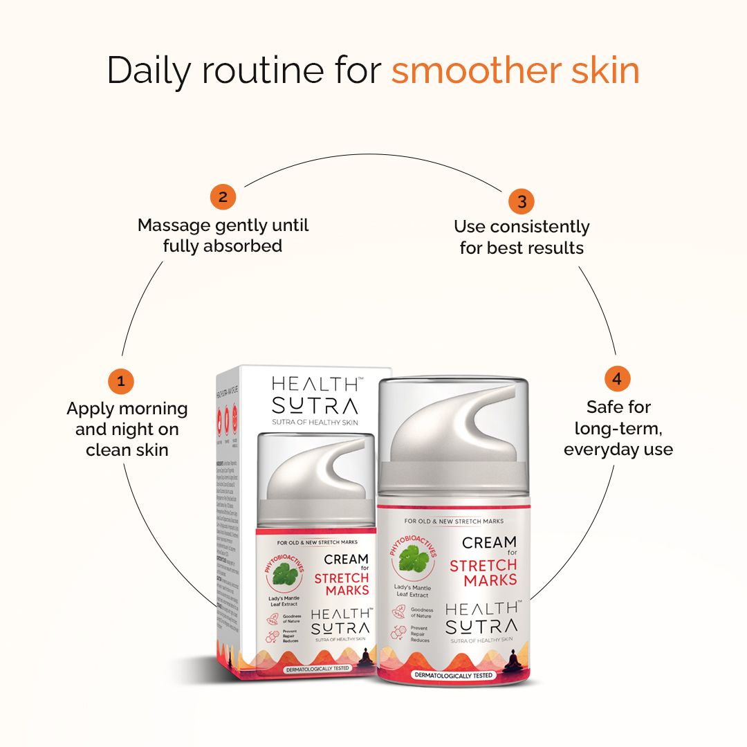 Health Sutra Stretch Marks Cream for old & new stretch marks, Nourishing & Moisturizing Formula (50 gm)
