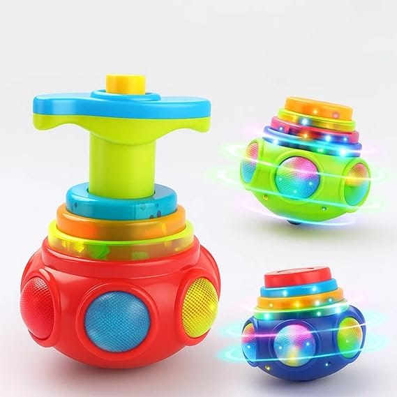 GRAPHENE Spinning Top Gyro Magic Lattoo Toy Flashing Plastic Magic Spinner with LED Lights