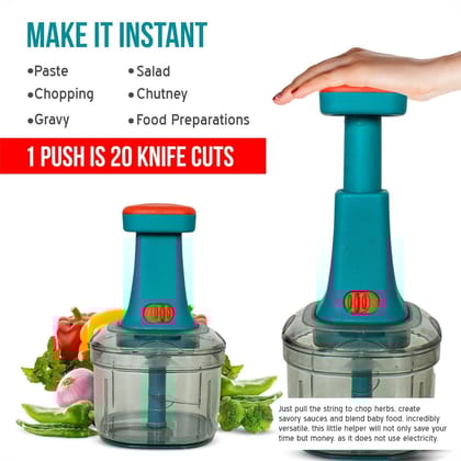 Instant Manual Food Chopper & Blender for Paste, Salad, Chutney & Gravy