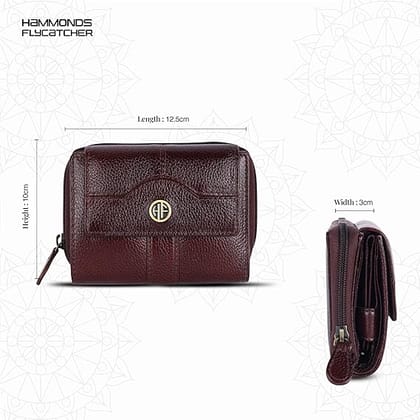 HAMMONDS FLYCATCHER Leather Ladies Wallet for Woman with 14 Card Slots - Clutch Purse for Women