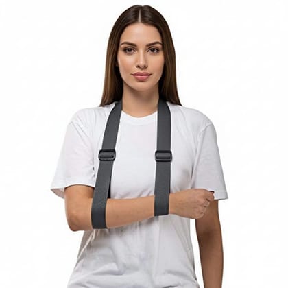 Stylish Arm Strap for Fracture Support with Padded Shoulder Immobilizer Pouch | Suitable for Men, Women & Kids | Left or Right Hand