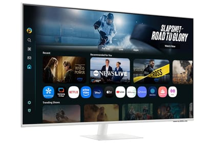  Samsung 43"(1.08m) 4K M7 Vision AI Smart Monitor|UHD 3840 x 2160|Smart TV Experience with AI|Type-C|Apple AirPlay|Gaming Bar|Remote|Speakers|Wi-Fi|Bluetooth|AI Picture & Sound|LS43FM701UWXXL|White 