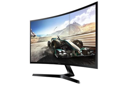  Samsung 27" (68.5cm) 100Hz Curved Monitor|1800R Curved Screen|100Hz|4ms|SRGB 95%|Ports-HDMI,D-Sub,Headphone|Game Mode|EyeSaver Mode|16.7M Color Support|Flicker Free|Off Timer Plus|LS27D368GAWXXL|Black 