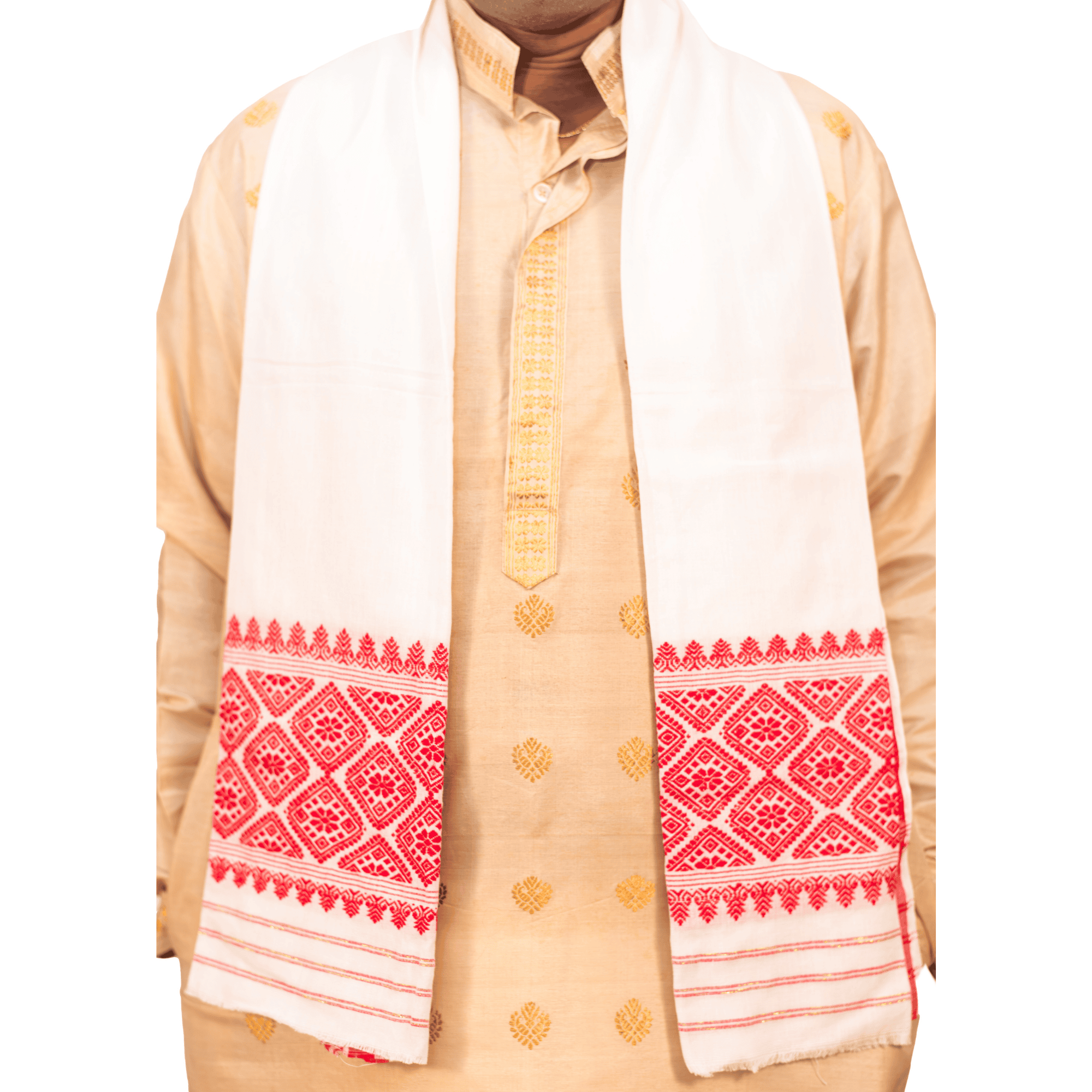 Cotton Gamusa | Traditional Assamese Ceremonial