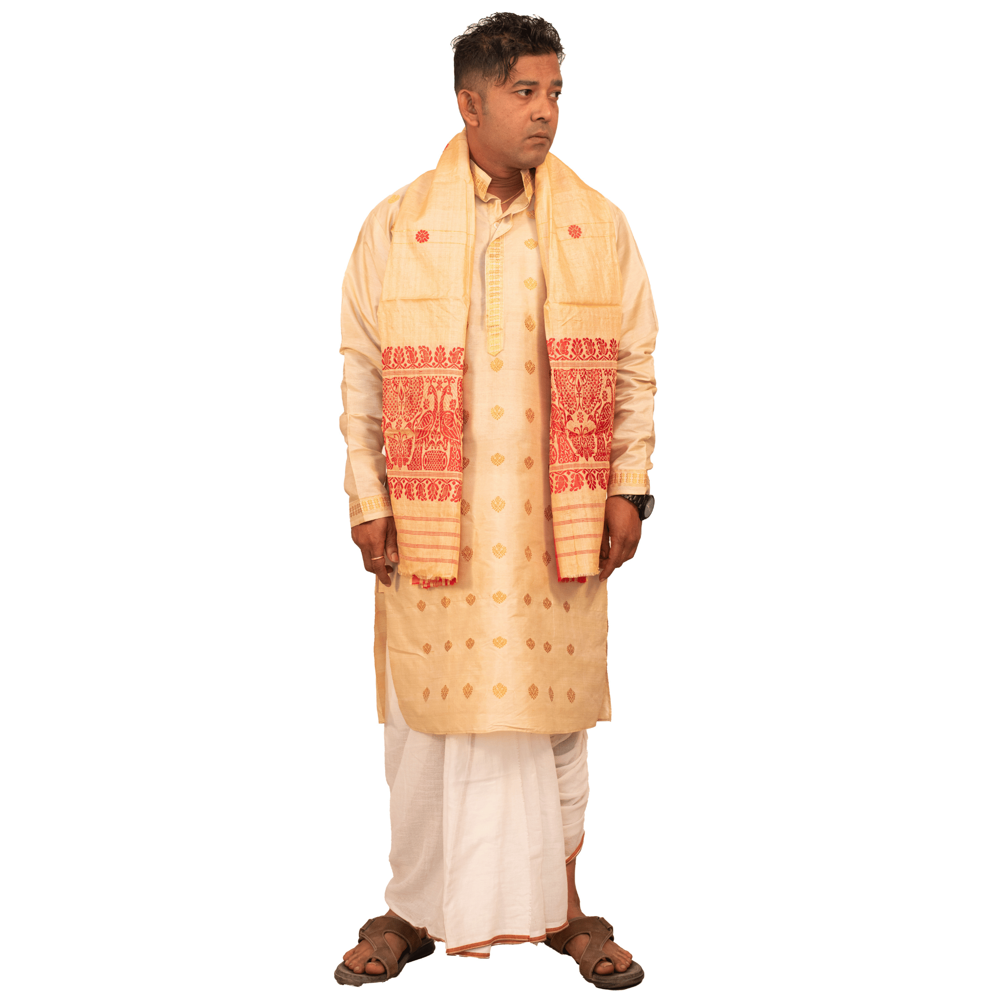 Tussar Silk Gamusa | Assamese Handloom Silk Gamusa