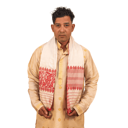 Mulberry Silk Gamusa | Premium Assamese Paat Gamusa