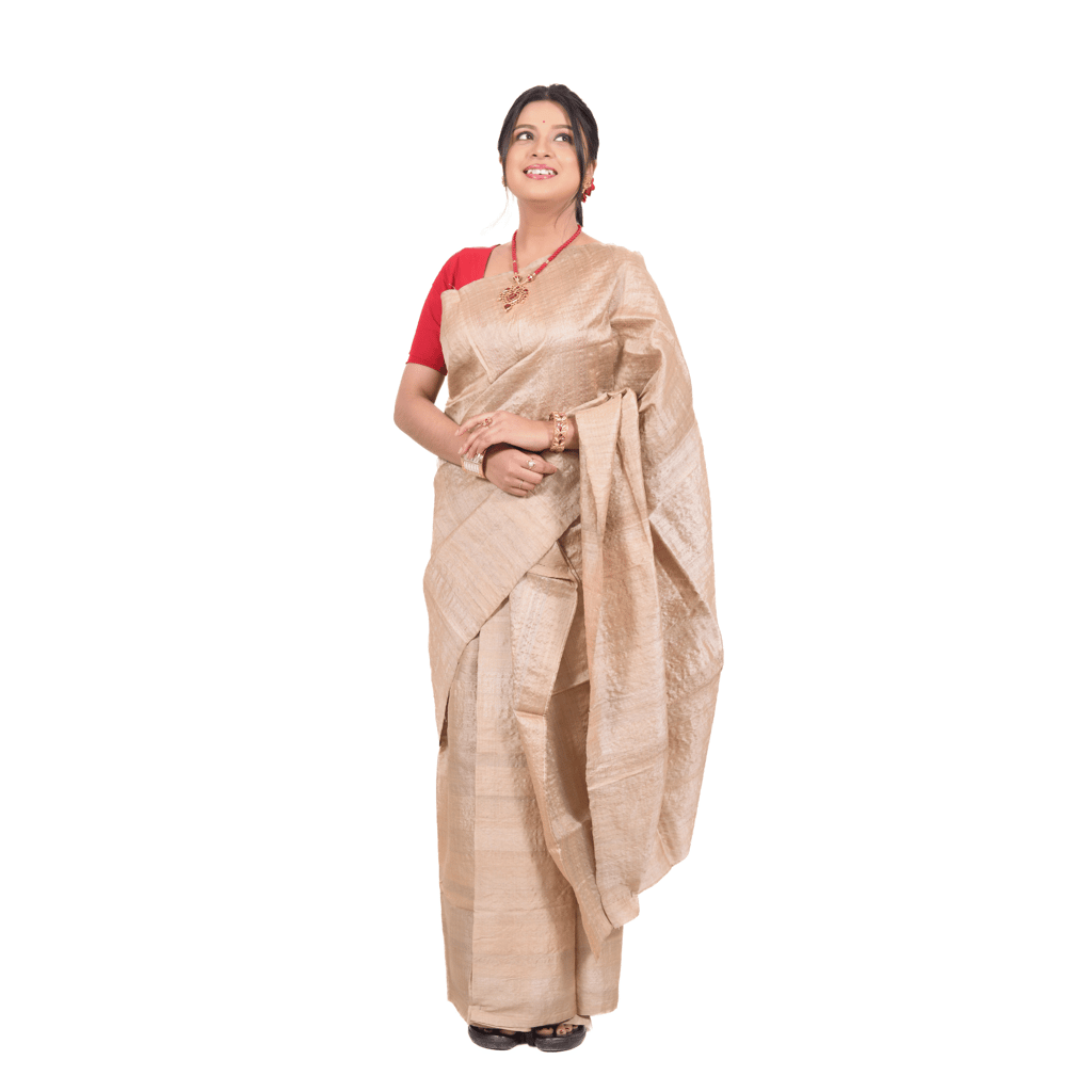 Pure Muga Jura | Heritage Assamese Golden Mekhela Sador set of 3