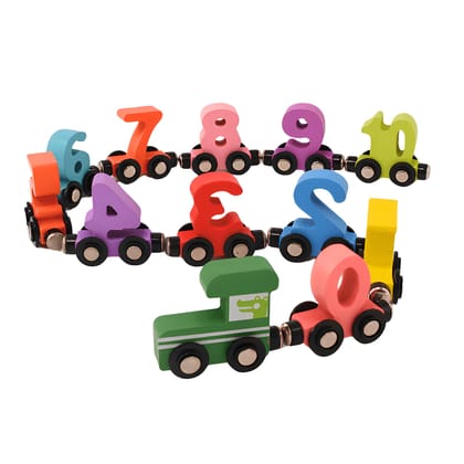 Digital Train Number with Magnet | Wooden Number Train Toy | Kids Wooden Magnetic Train Toy with Numbers |  Wooden Digital Train Set for Early Math Skills | Educational Magnetic Number Train Toy