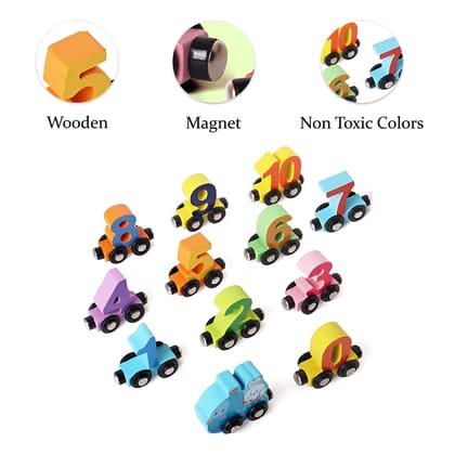 Digital Train Number with Magnet | Wooden Number Train Toy | Kids Wooden Magnetic Train Toy with Numbers |  Wooden Digital Train Set for Early Math Skills | Educational Magnetic Number Train Toy