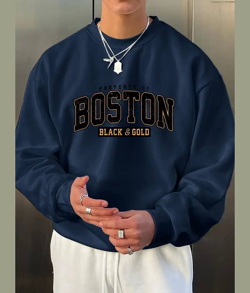 TAZO Cotton Hooded Men's Sweatshirt - Navy ( Pack of 1 )