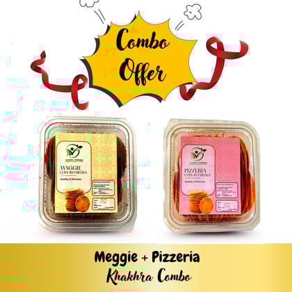 Vinimay Maggi Coin Khakhra & Pizzeria Coin Khakhra Combo (200g + 200g) | Ready to Eat Fusion Snack | Crunchy & Flavorful