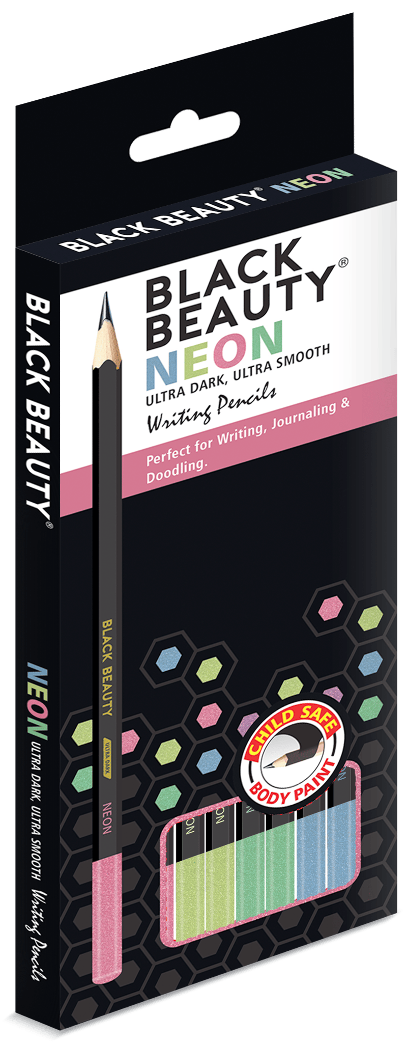 Black Beauty Bling Series Writing Pencil | Smooth Handwriting | Dark Writing, Strong Lead | Pack of 10