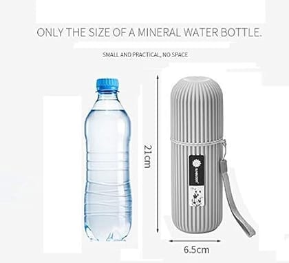 Zollyss Capsule Shape Travel Toothbrush Toothpaste Case Holder- (2 Pc)