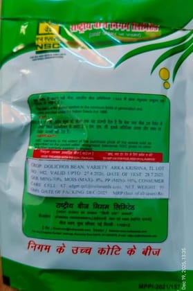 NSC-DOLICHOS BEAN/ARKA KRISHNA(POLE TYPE)-50 GMS SEEDS NSC-DOLICHOS BEAN/ARKA KRISHNA(POLE TYPE)-50 GMS SEEDS