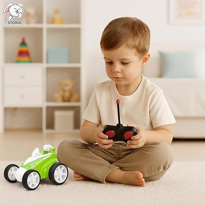 Storio Rechargeable 360° RC Stunt Car for Kids – Green