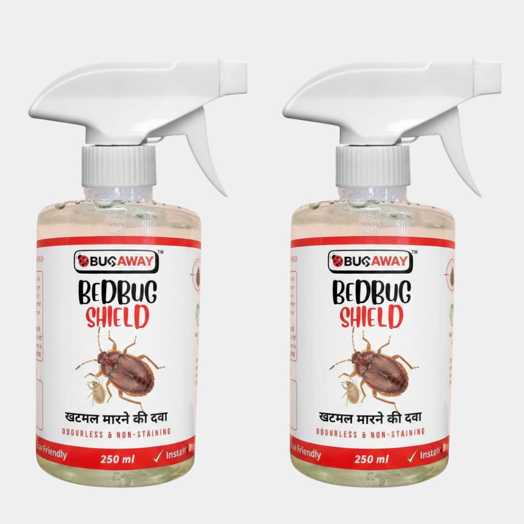 BUGAWAY Organic Bed Bug Killer Spray | Khatmal Ki Dawa | Bedbug Killer Spray | khatmal Maar 250MLx2 - Fresheners and Repellents | Buy online on ZillyBuy