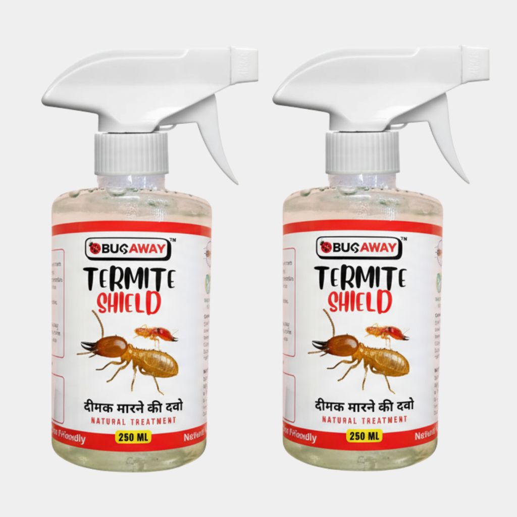 BugAway Termite Shield Spray – 250 ML | Herbal Termite Killer | Eco-Friendly | Dimak Marne Ka Spray (Pack Of 2) - Fresheners and Repellents | Buy online on ZillyBuy
