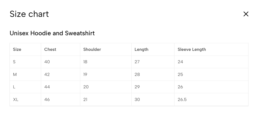 Size Guide