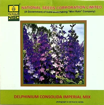 NSC Delphinium Consolida Imperial Mix Flower Seed (1 Gm Seed)