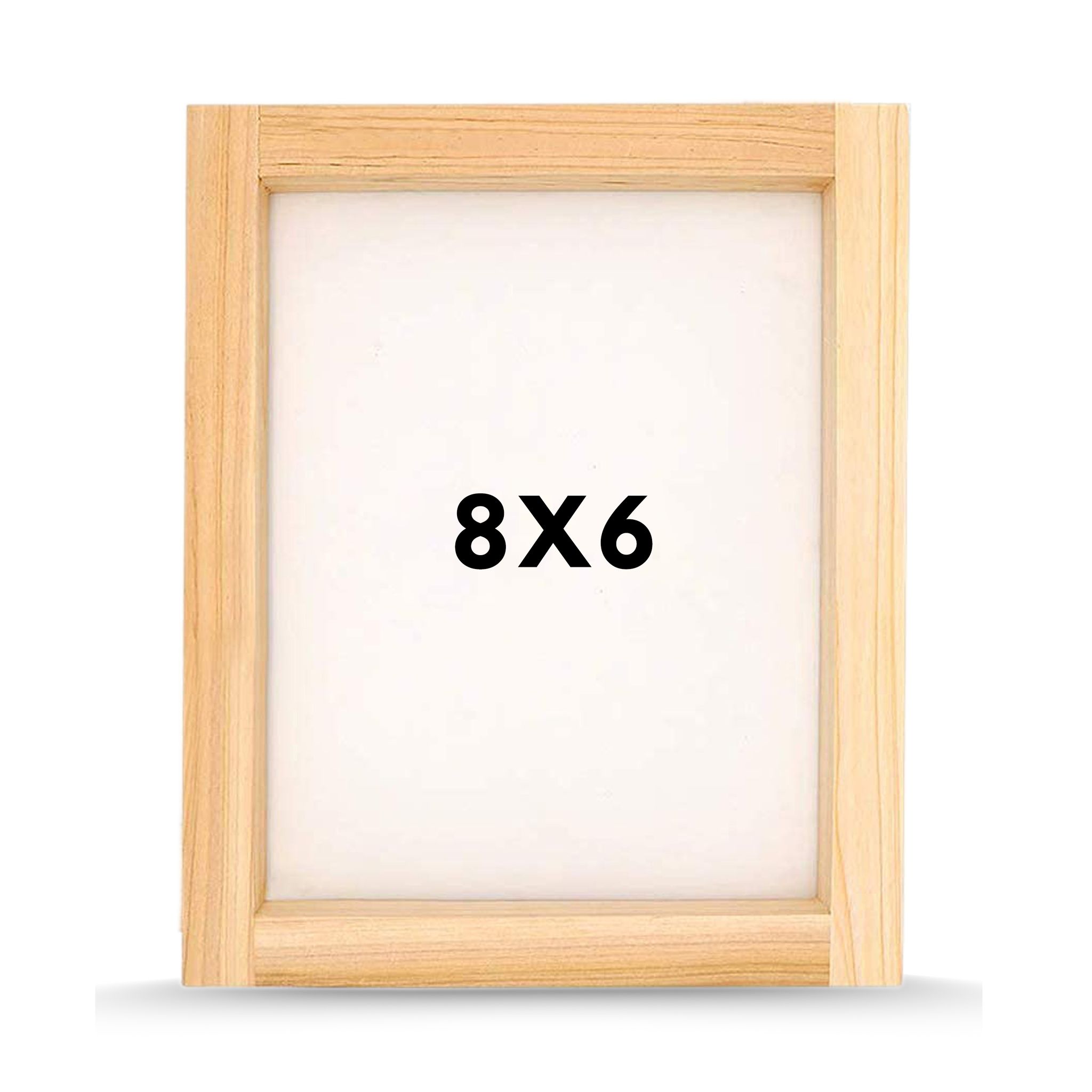 MrKrafts (6X8 Inch)Wooden Screen Printing Frame with Pre-Stretched 120No. Mesh
