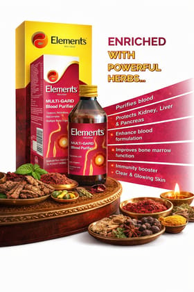 Elements Multi-Gard Blood Purifier with 14 Potent Herbs for Cleansing & Revitalization