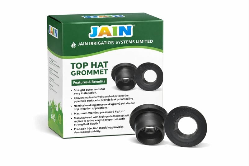 Top Hat Grommet 13mm (Pack of 100 Pcs) - Jain Irrigation - Drip Irrigation Product