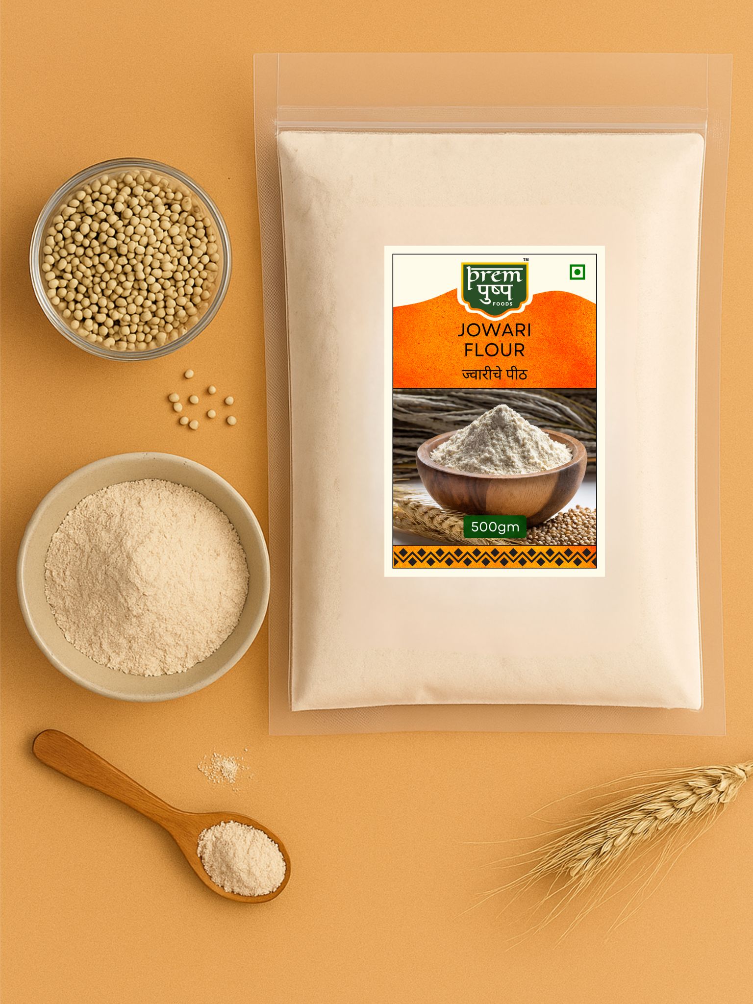 Prempushp Jowari Flour - 500 gm
