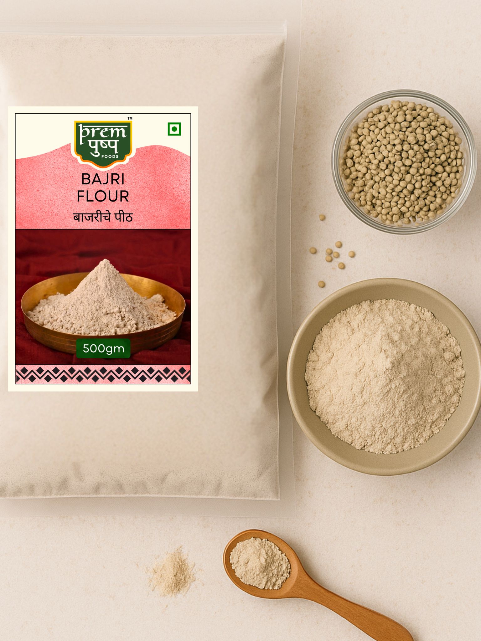Prempushp Bajari Flour - 500 gm