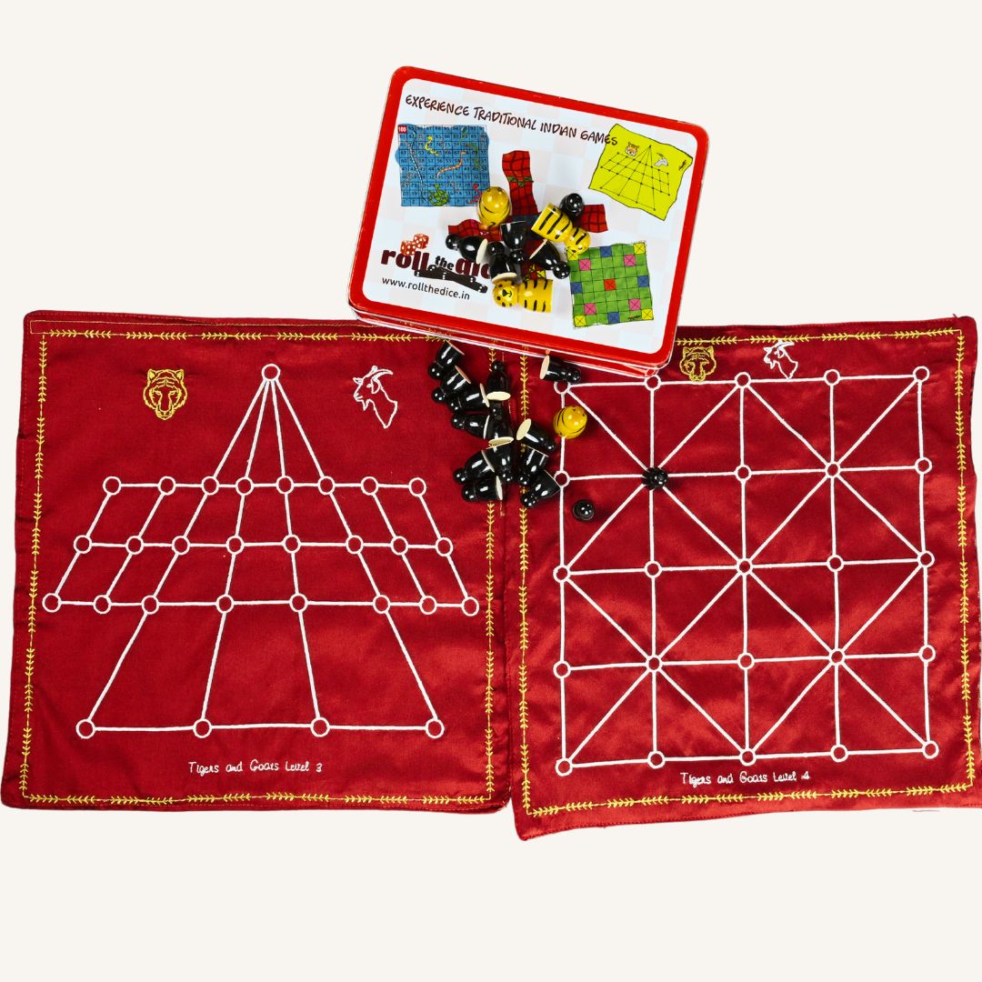 Aadu Huli (3 & 4) - Traditional Board Game