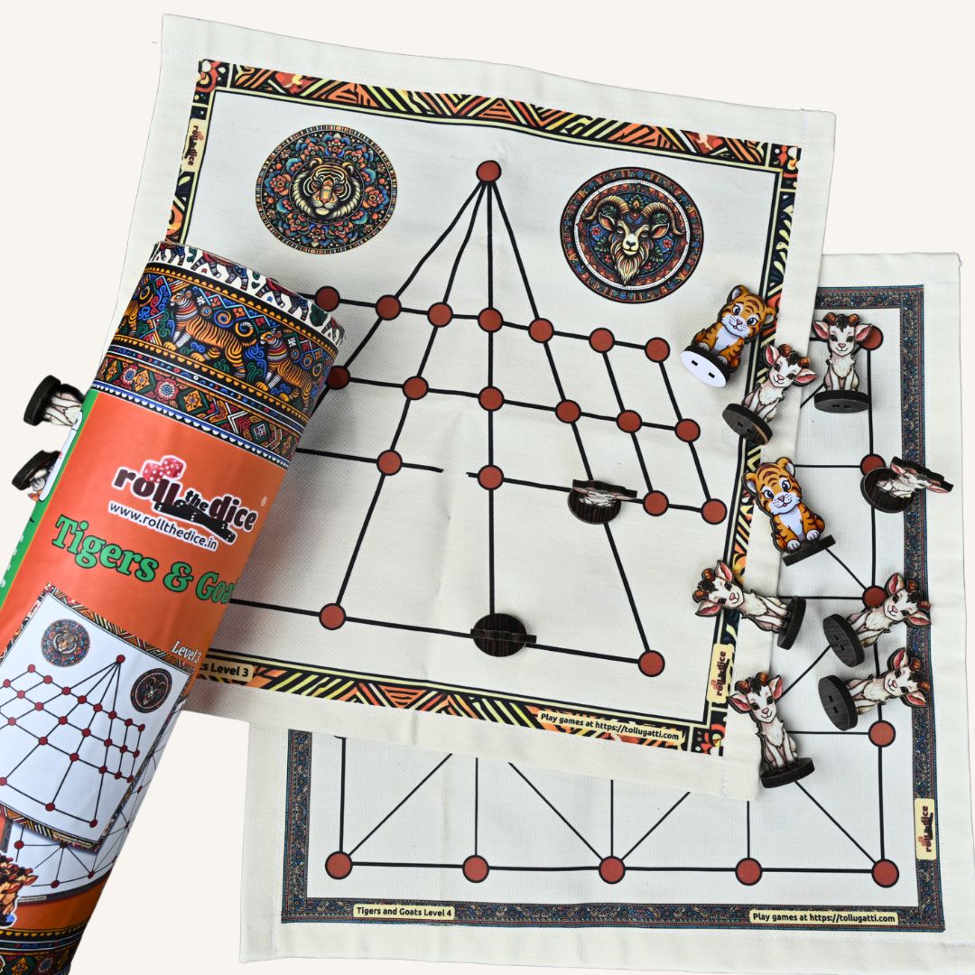 Classic Aadu Huli (3 & 4) - Board Game