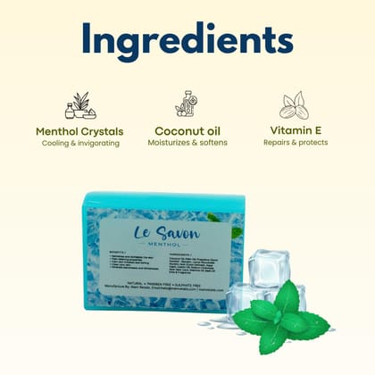 Le Savon Menthol Soap - Natural, Paraben Free, Sulphate Free Le Savon Menthol Soap - Natural, Paraben Free, Sulphate Free