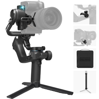 FEIYU TECH SCORP 2 Kit Camera Gimbal Stabilizer,Built-In AI Tracker,Vertical Shooting For Reels & Shorts,Touch Screen,Max 2.5Kgs,Fits Sony/Canon/Nikon/Fujifilm Mirrorless & DSLR Camera, Black