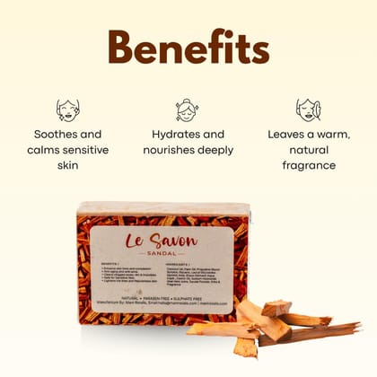 Le Savon Sandalwood Soap - Natural, Paraben Free, Sulphate Free Le Savon Sandalwood Soap - Natural, Paraben Free, Sulphate Free
