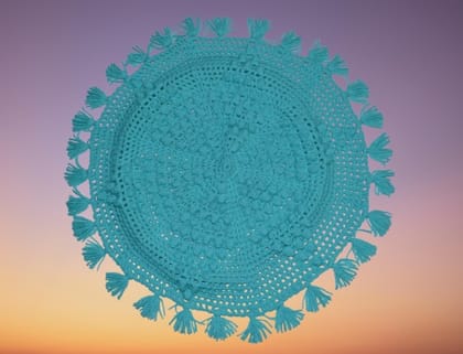 Woolen Hankerchief Plane Sky Blue