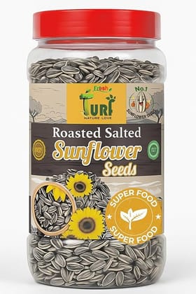 Turf Fresh Roasted Salted Jumbo Sunflower Seeds | Surajmukhi Beej – The Ultimate Superfood Snack! A+ GRADE SEEDS Healthy Snacks  (600G_BeejDhamaka)