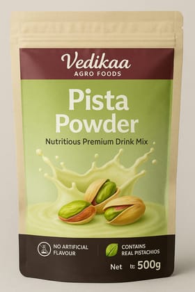 Vedikaa Badam & Pista Drink Mix with Real Saffron, No Artificial Flavour, No Chemicals
