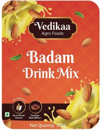 Vedikaa Badam & Pista Drink Mix with Real Saffron, No Artificial Flavour, No Chemicals