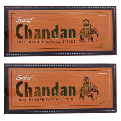 Balaji Chandan Pure Mysore Sandal 25 Incense Sticks (Pack of 2)
