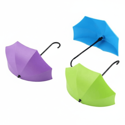 Beautiful & Cute Umbrella Wall Mount Key Holder Wall Hook Hanger - Set of 3 Beautiful & Cute Umbrella Wall Mount Key Holder Wall Hook Hanger - Set of 3