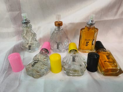 Three fragrances (rose,bela , Chandan)set of six piece
