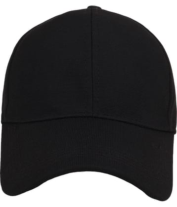 Zacharias - Black Cotton Blend Men's Cap ( Pack of 1 )