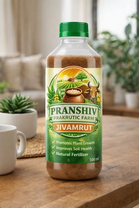 PRANSHIV PRAKRUTIC FARM JIVAMRUT Natural Fertilizer for Plant Growth & Soil Health - 500 ml