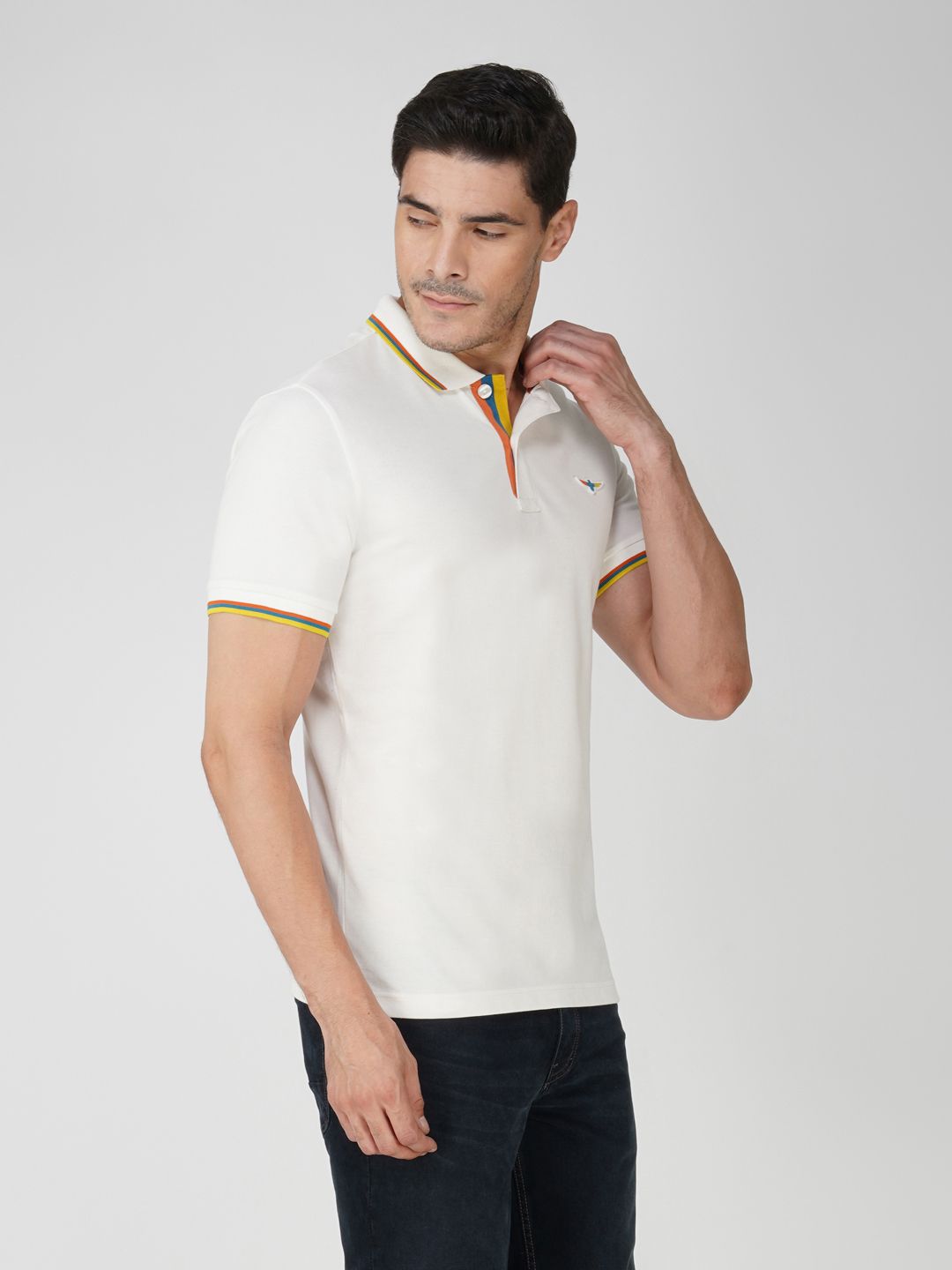 Men’s Tipping Polo T-shirt White