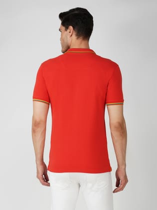 Men’s Tipping Polo T-shirt Red