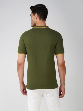 Men’s Tipping Polo T-shirt Oliva 