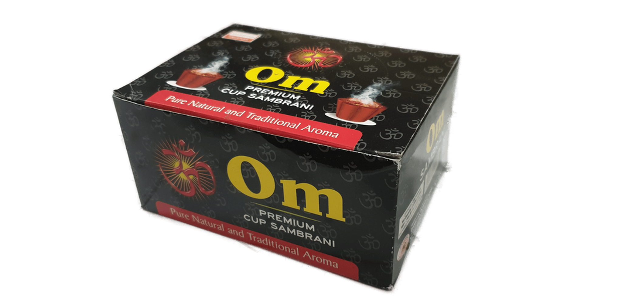 Darshan Incense - Om Premium 2Cups Sambrani Pack of 12 (12x2Cups = 24 Cups)