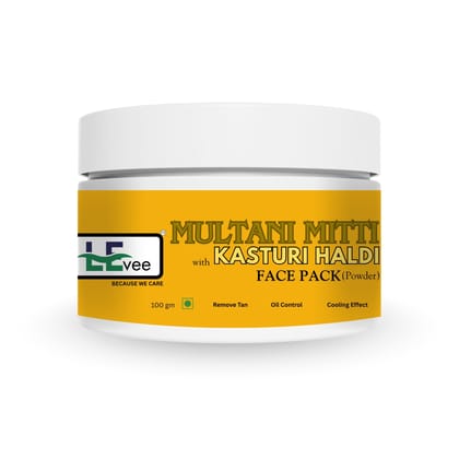 LEvee 100% Natural Kasturi Haldi Powder | Pure Wild Turmeric for Face & Skin Brightening | Non-Staining Acne & Pimple Control Mask | No Preservatives, No Chemicals | Glowing Skin & Tan Removal | For All Skin Types | 100gm